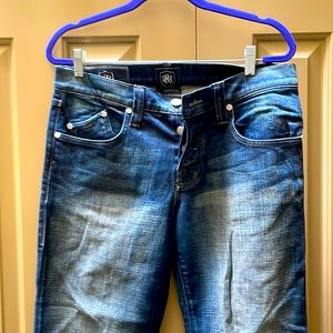 Rock & Republic mens wide leg distressed jean